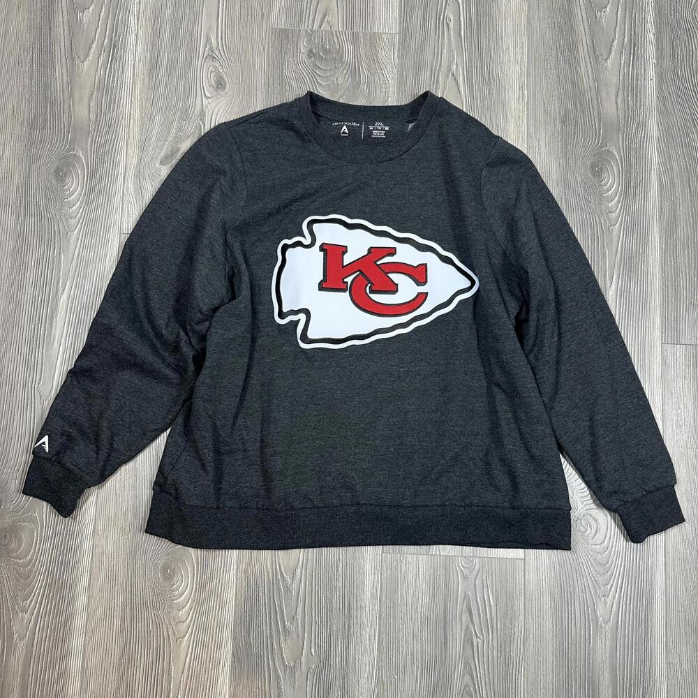 NWT Antigua NFL Kansas City Chiefs Gray Sweatshirt - Women's 2XL